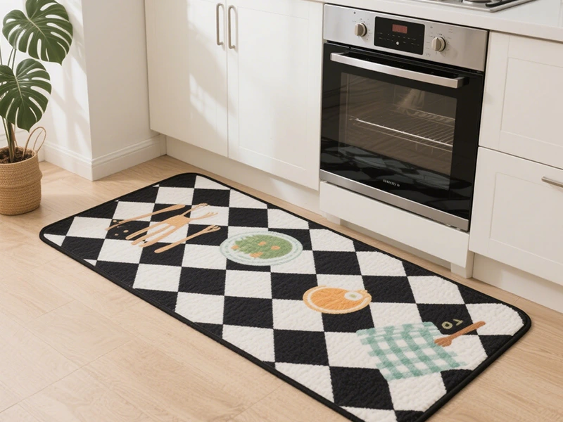 Le tapis de sol doit-il être placé devant la porte ou à l'intérieur de la porte?